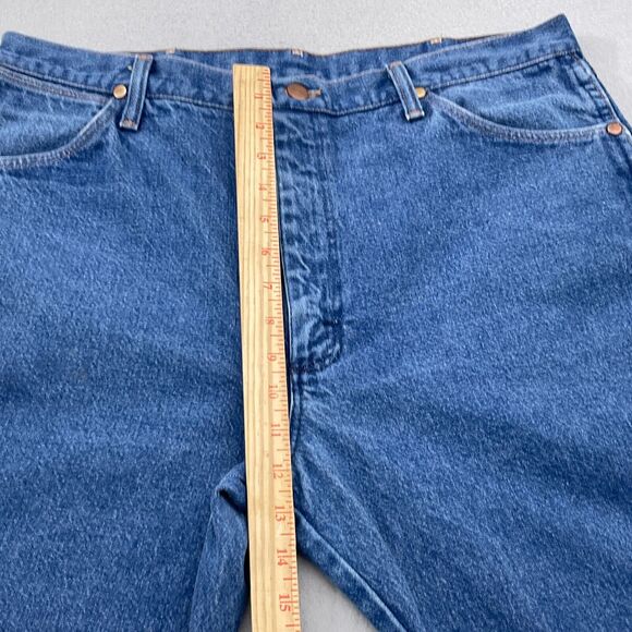 VTG Wrangler Cowboy Jeans 36x32 Mens Blue Denim 13MWZPW Made in‎ USA - Picture 5 of 10